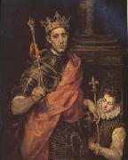 El Greco St Luis King of France with a Page (mk05) oil on canvas